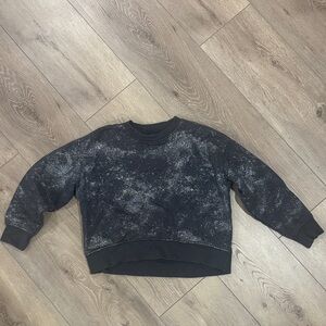Old Navy Black and Gray Patterned Sweatshirt